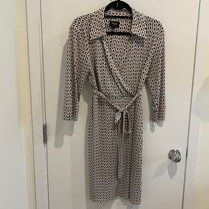 Black & Tan Faux Wrap Dress by Laundry